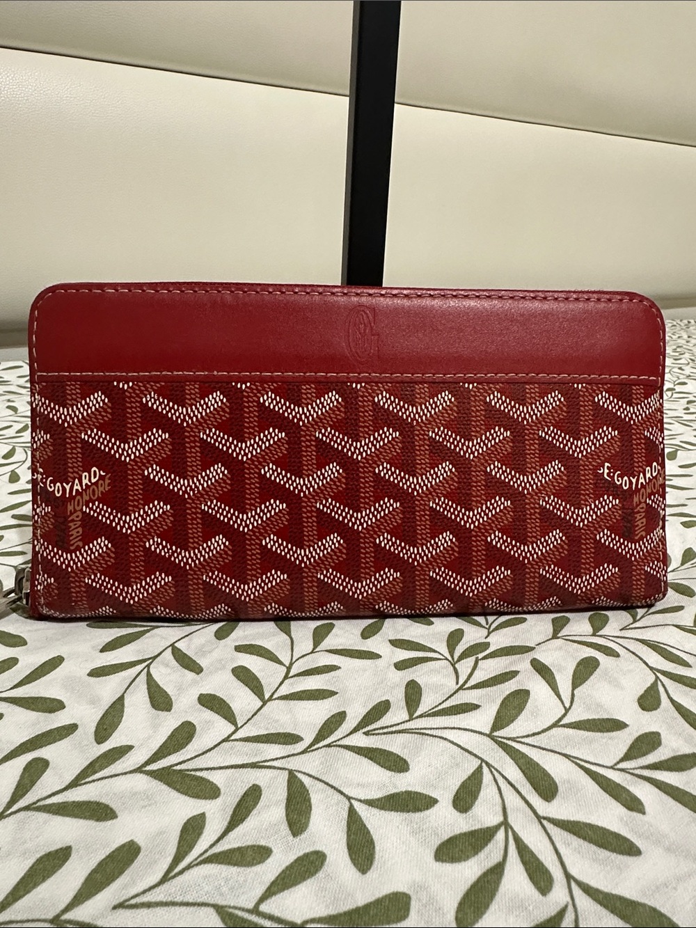 Goyard Red Zip-Around Continental Wallet